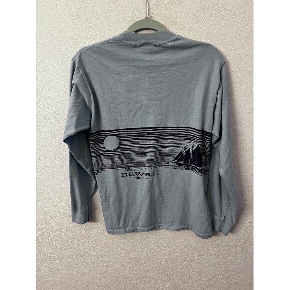 Vintage 1972 Crazy Shirts Hawaii Medium Long Sleeve T-Shirt 100% Cotton Nautical - Picture 2 of 8